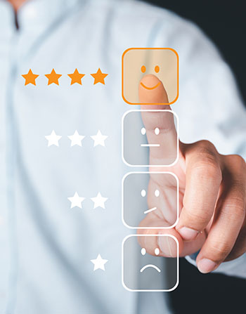 Satisfied business clients
